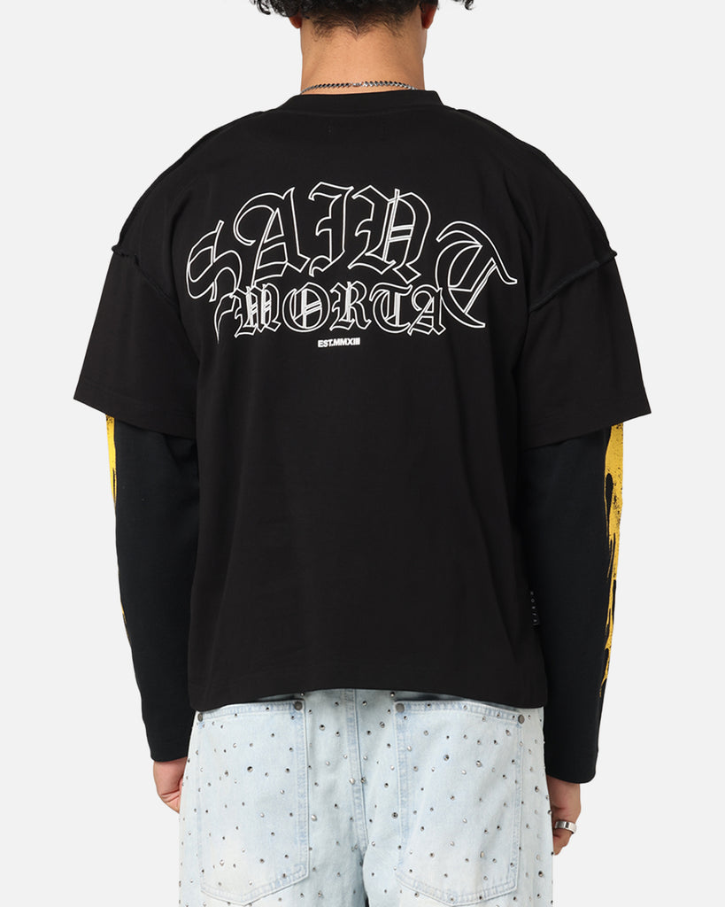 Saint Morta La Flame Long Sleeve T-Shirt Black | Culture Kings US