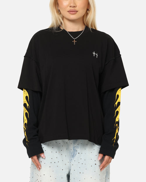 Saint Morta La Flame Long Sleeve T-Shirt Black