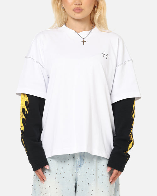 Saint Morta La Flame Long Sleeve T-Shirt White/Black