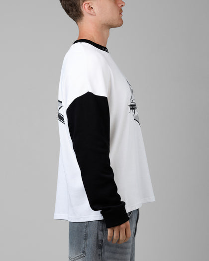Loiter Biome Waffle Long Sleeve T-Shirt White/Black