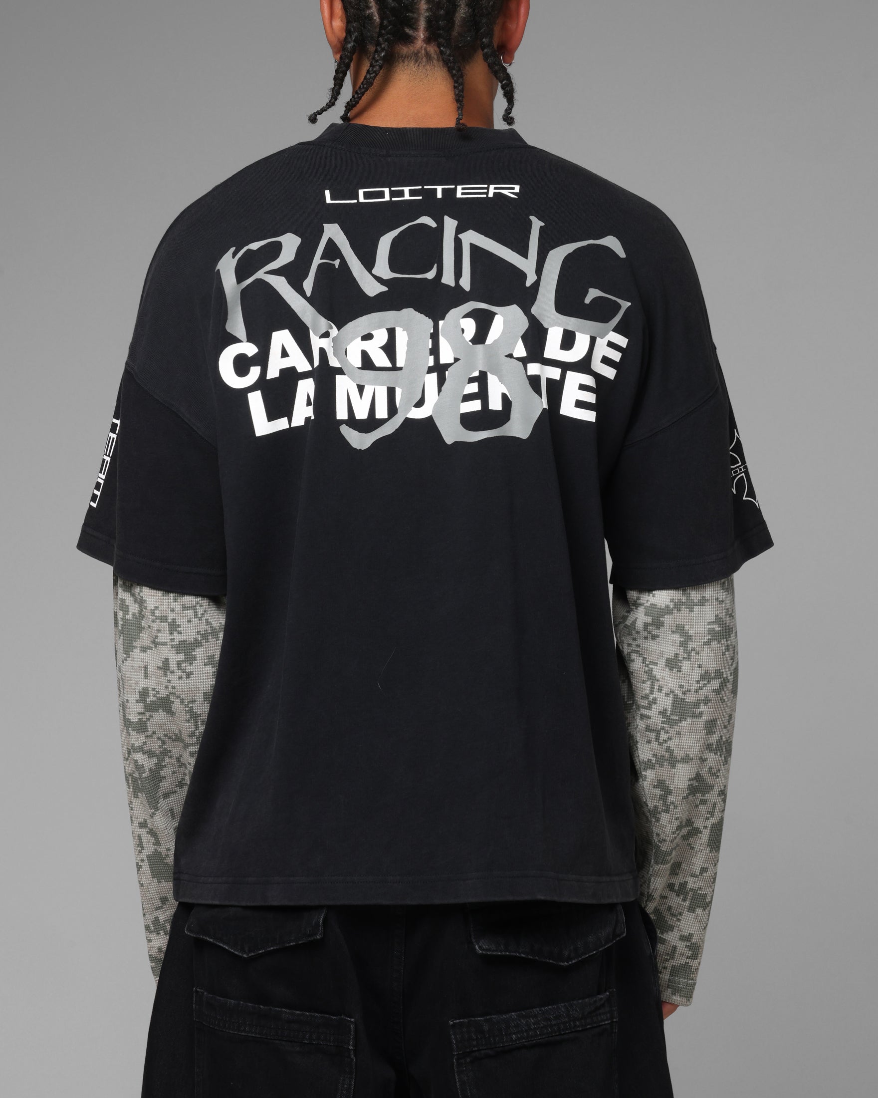 Loiter Performance Layered Long Sleeve T-Shirt Black | Culture