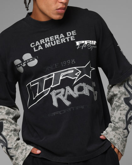 Loiter Performance Layered Long Sleeve T-Shirt Black