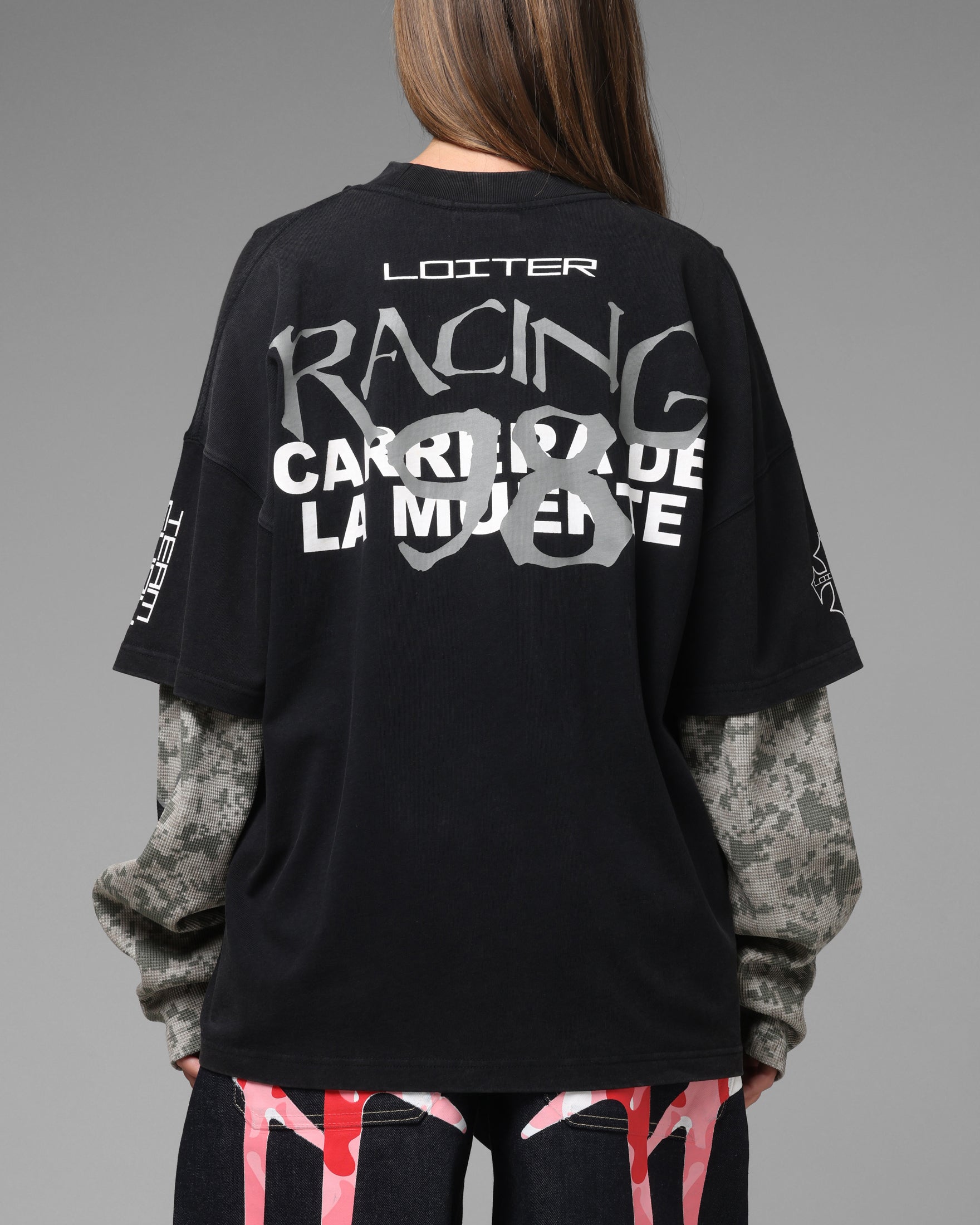 Loiter Performance Layered Long Sleeve T-Shirt Black | Culture