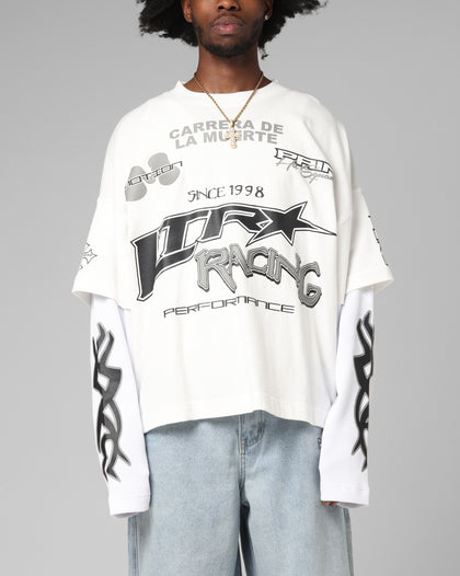 Loiter Performance Layered Long Sleeve T-Shirt Off White