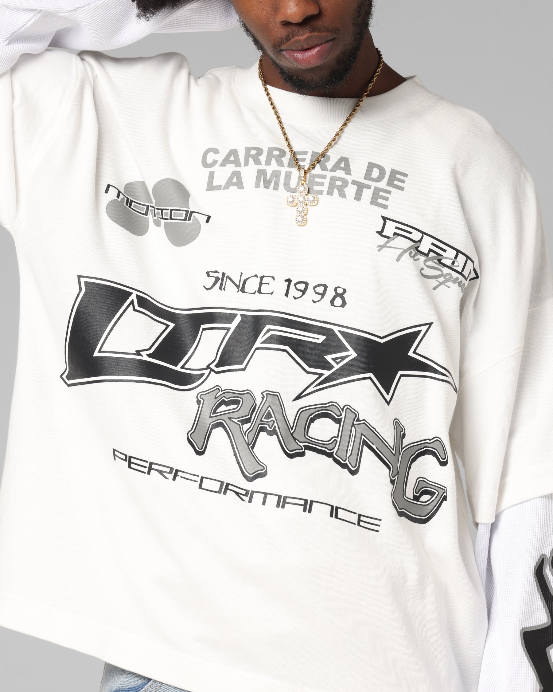 Loiter Performance Layered Long Sleeve T-Shirt Off White | Culture