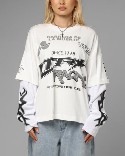 Loiter Performance Layered Long Sleeve T-Shirt Off White