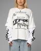 Loiter Performance Layered Long Sleeve T-Shirt Off White
