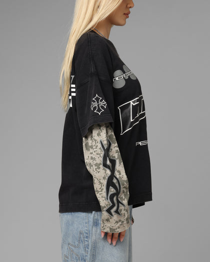 Loiter Performance Layered Long Sleeve T-Shirt Vintage Black