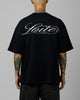 Loiter Script Boxy T-Shirt Black