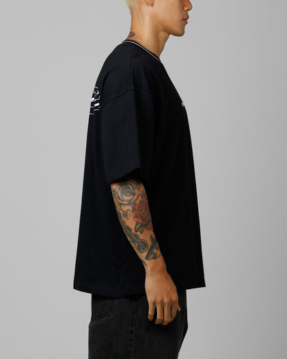 Loiter Script Boxy T-Shirt Black