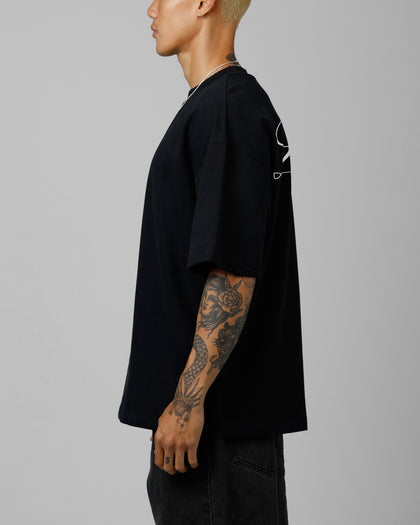 Loiter Script Boxy T-Shirt Black