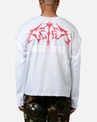 Loiter Hardcore Layered Long Sleeve T-Shirt Grey/White