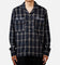 Sworn To Us Lotus Angel Flannel Button Up Shirt Navy