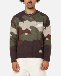 Carre Camo Brushed Sweater Woodland Camo