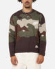 Carre Camo Brushed Sweater Woodland Camo
