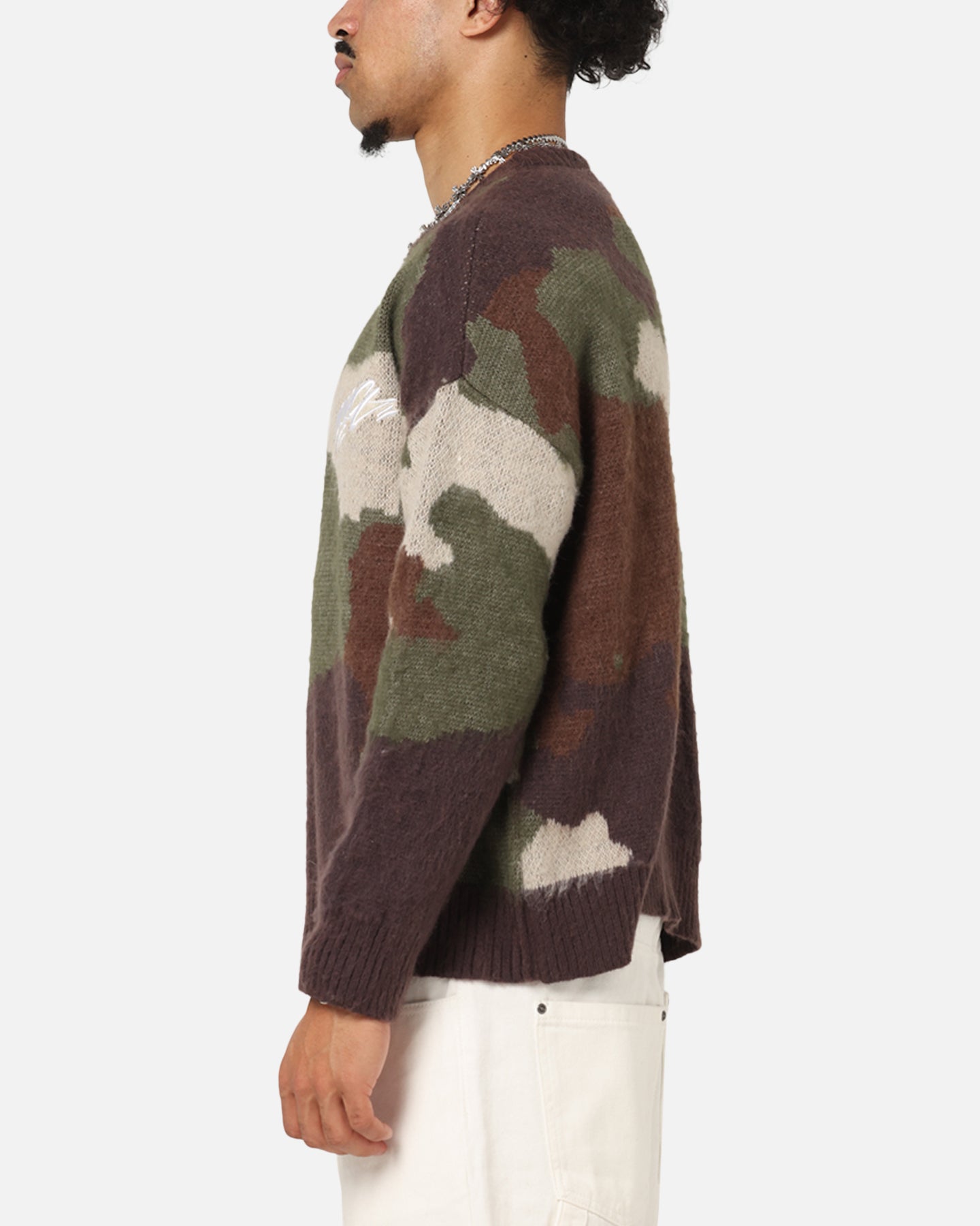 Carre Camo Brushed Sweater Woodland Camo | Culture Kings US