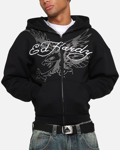 Sweat à Capuche Homme Ed Hardy Noir – Taille M – État Impeccable