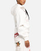 Ed Hardy Eagle Rhinestone Zip Hoodie Off White