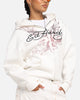 Ed Hardy Eagle Rhinestone Zip Hoodie Off White