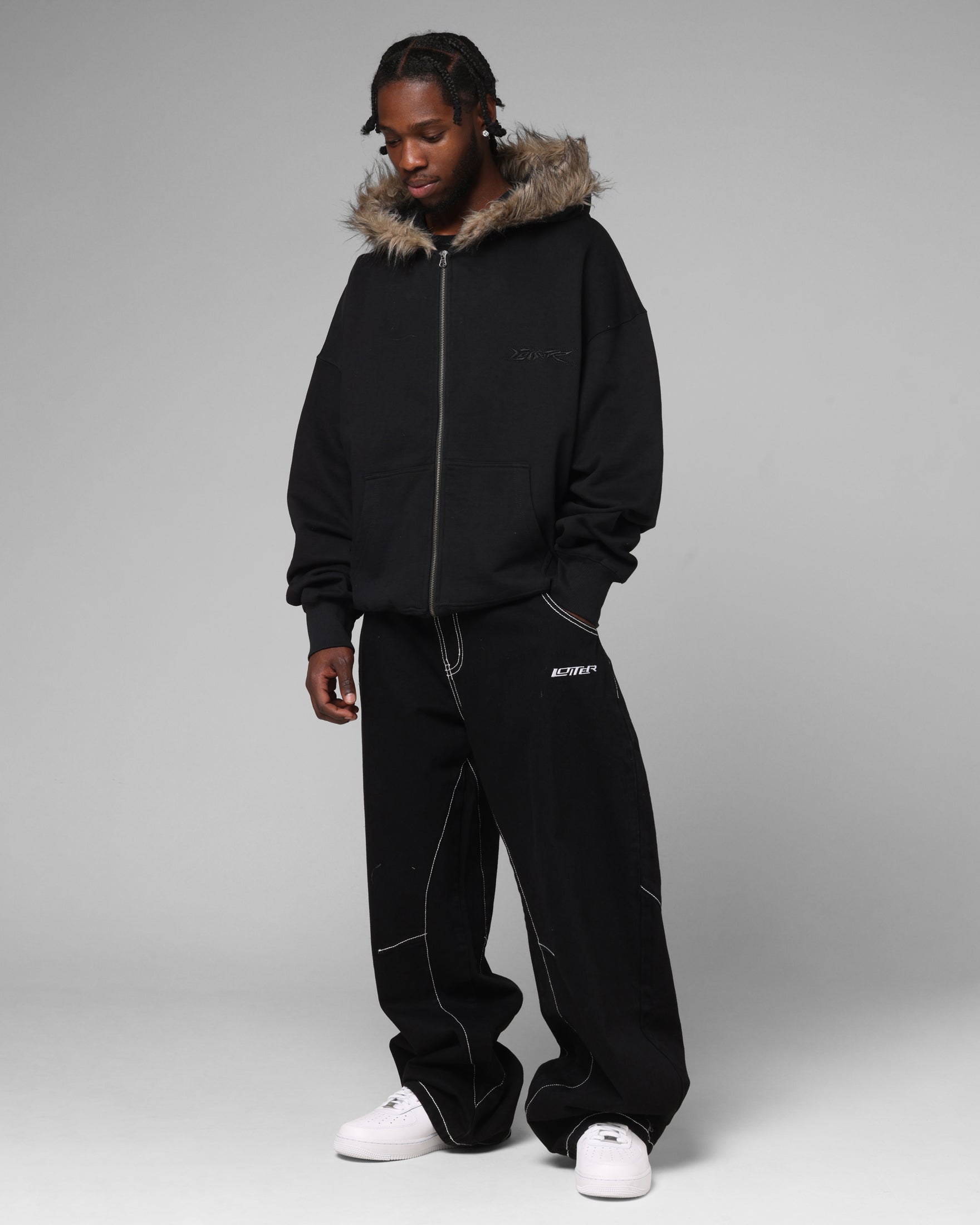 セントクリストファー♡リンクキルトのセットアップＬ Loiter Purity Zip Hoodie Black | Culture Kings US