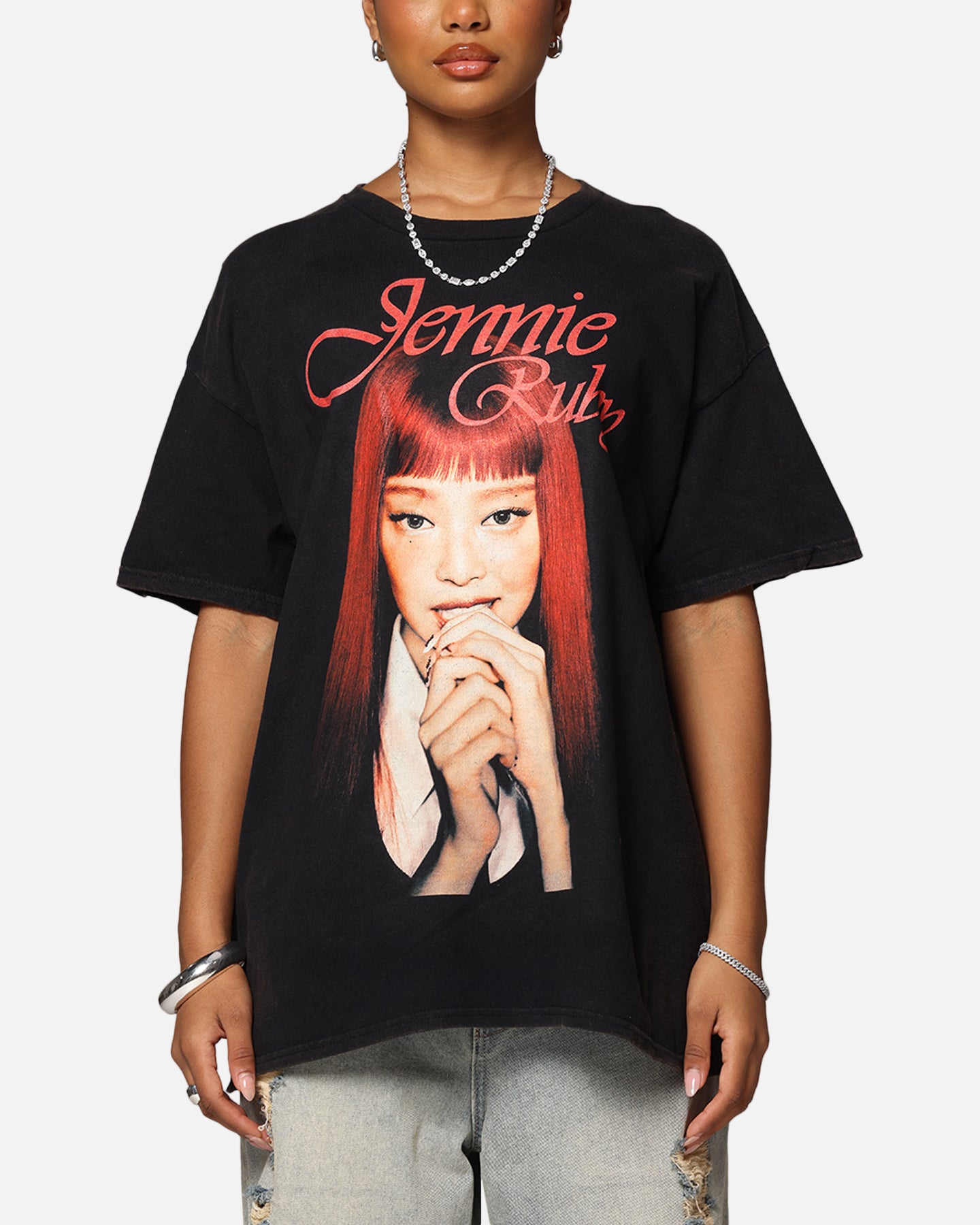 Jennie for   Tシャツ 黒 S ブラック BLACKPINK JENNIE / ブラックピンク ジェニー Tシャツ 半袖 カジュアル
