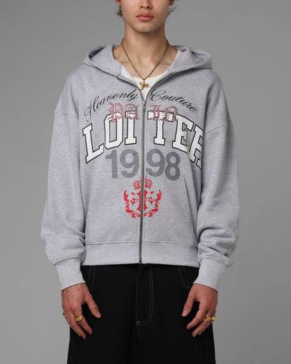 Loiter Drop Out Zip Hoodie Grey