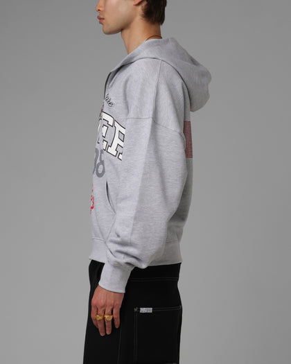 Loiter Drop Out Zip Hoodie Grey