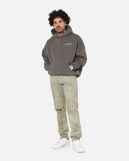 Saint Morta Studios Logo Boxy Hoodie Washed Black