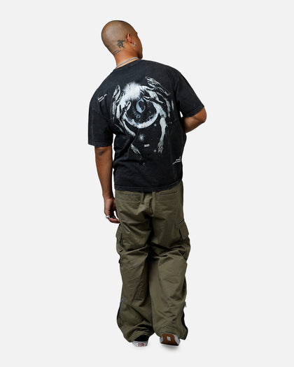 Culture Kings CK Orb Vintage T-Shirt Black Acidwash