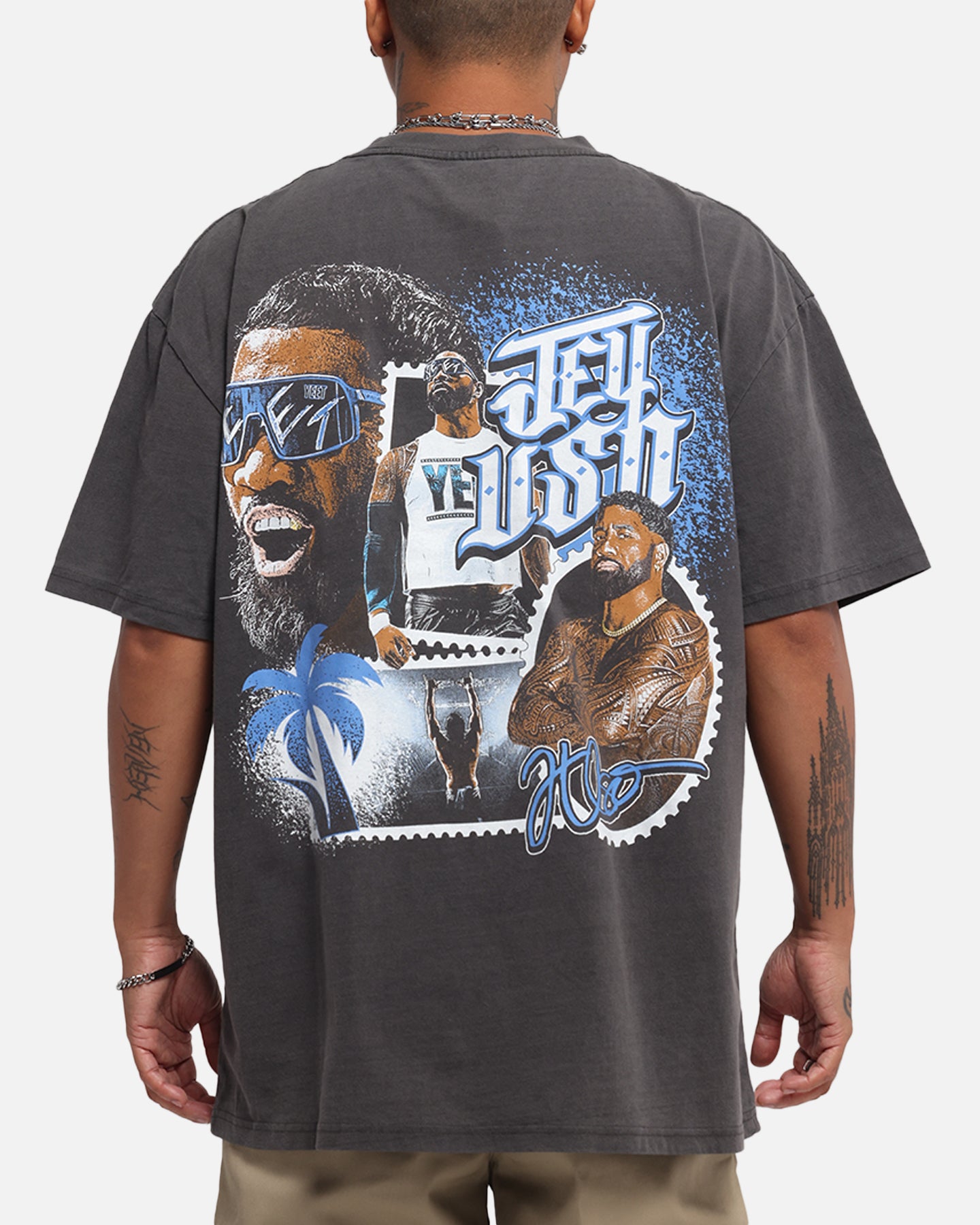 Culture Kings X WWE Jey Uso Wrestlemania XLI Heavy T-Shirt Black