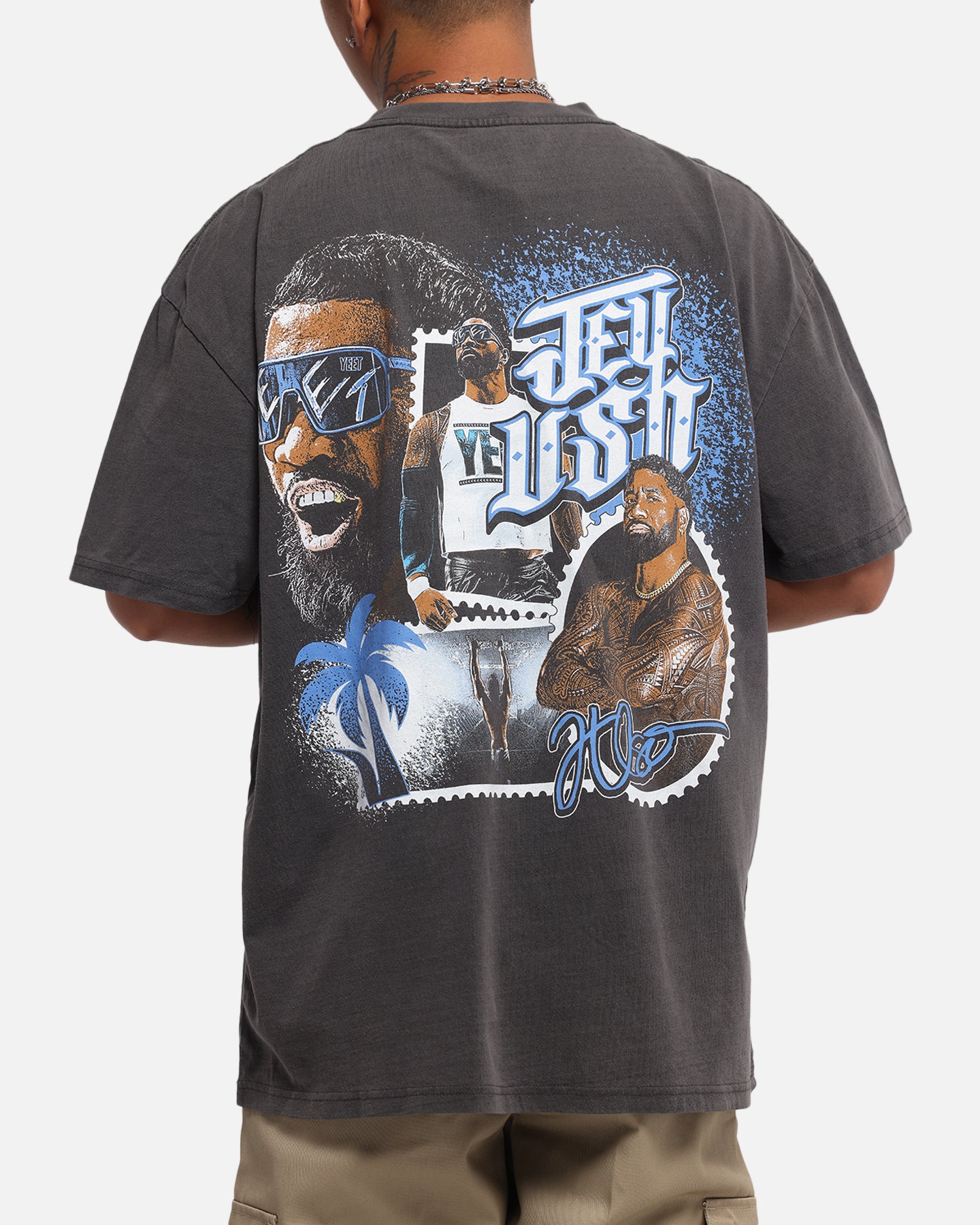 Culture Kings X WWE Jey Uso Wrestlemania XLI Heavy T-Shirt Black