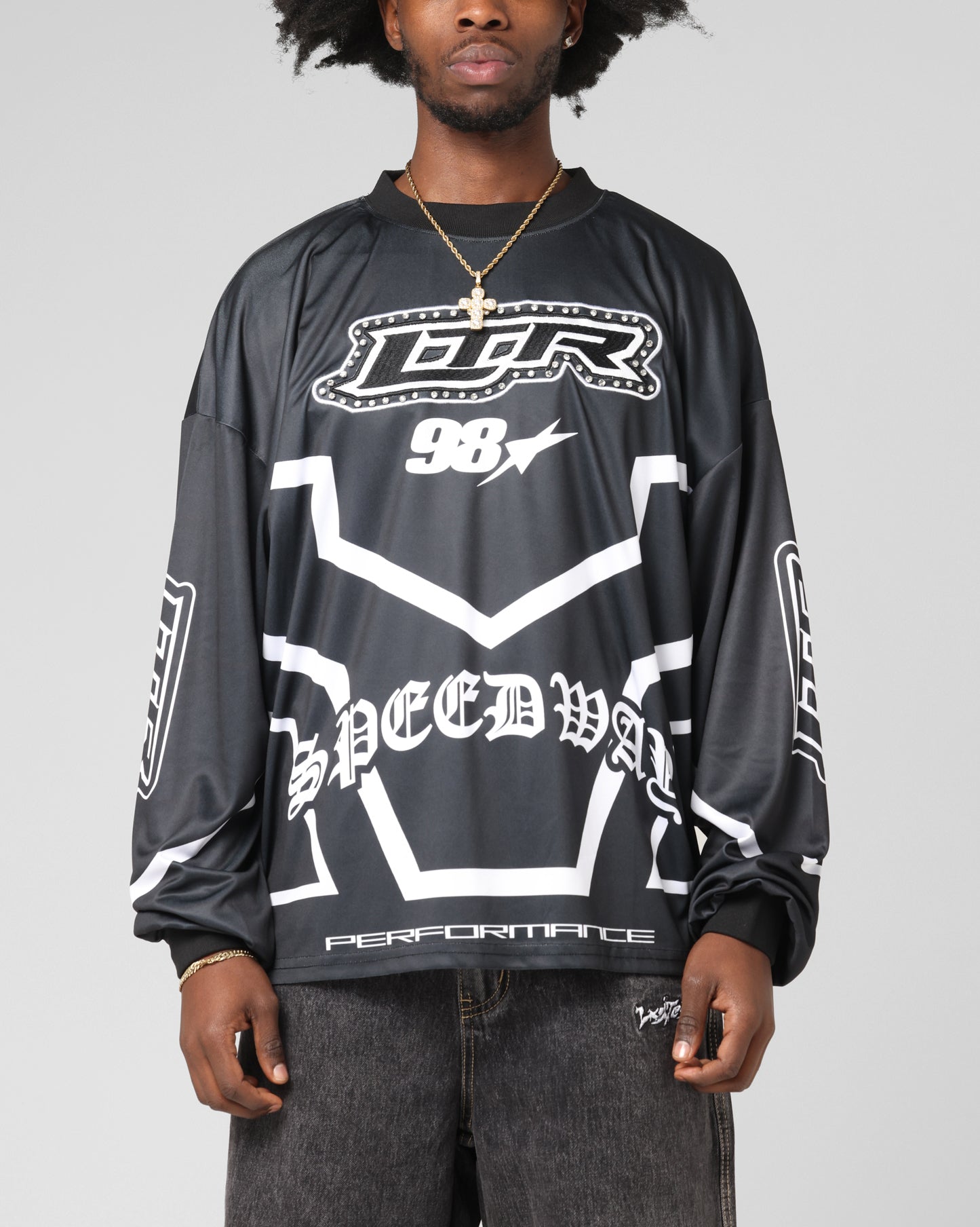 Loiter Thrill Racing Long Sleeve T-Shirt Black | Culture Kings US