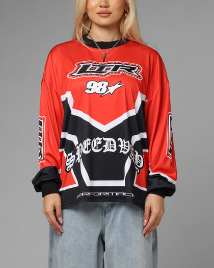 Loiter Thrill Racing Long Sleeve T-Shirt Red