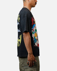 73Studio x South Park Lets Fighting Love Heavyweight T-Shirt Black Acidwash