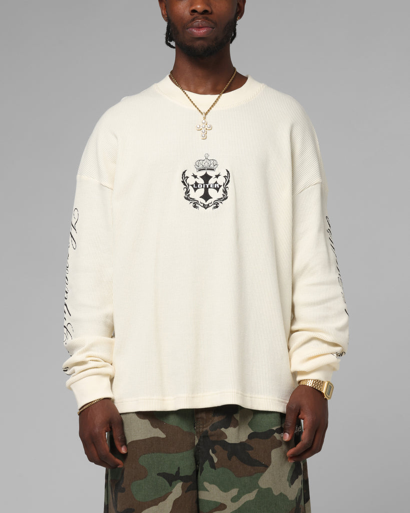 Loiter Purity Thermal Long Sleeve T-Shirt Off White | Culture Kings US