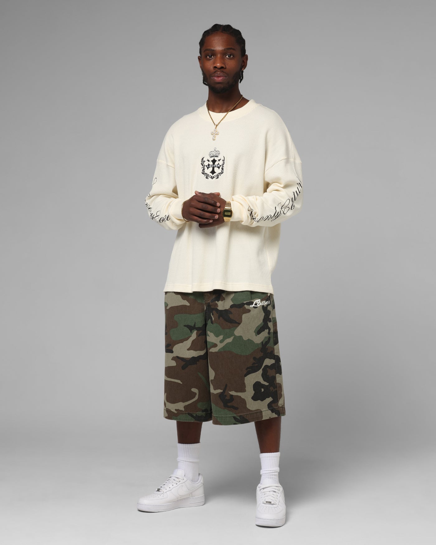 Loiter Purity Thermal Long Sleeve T-Shirt Off White | Culture Kings US