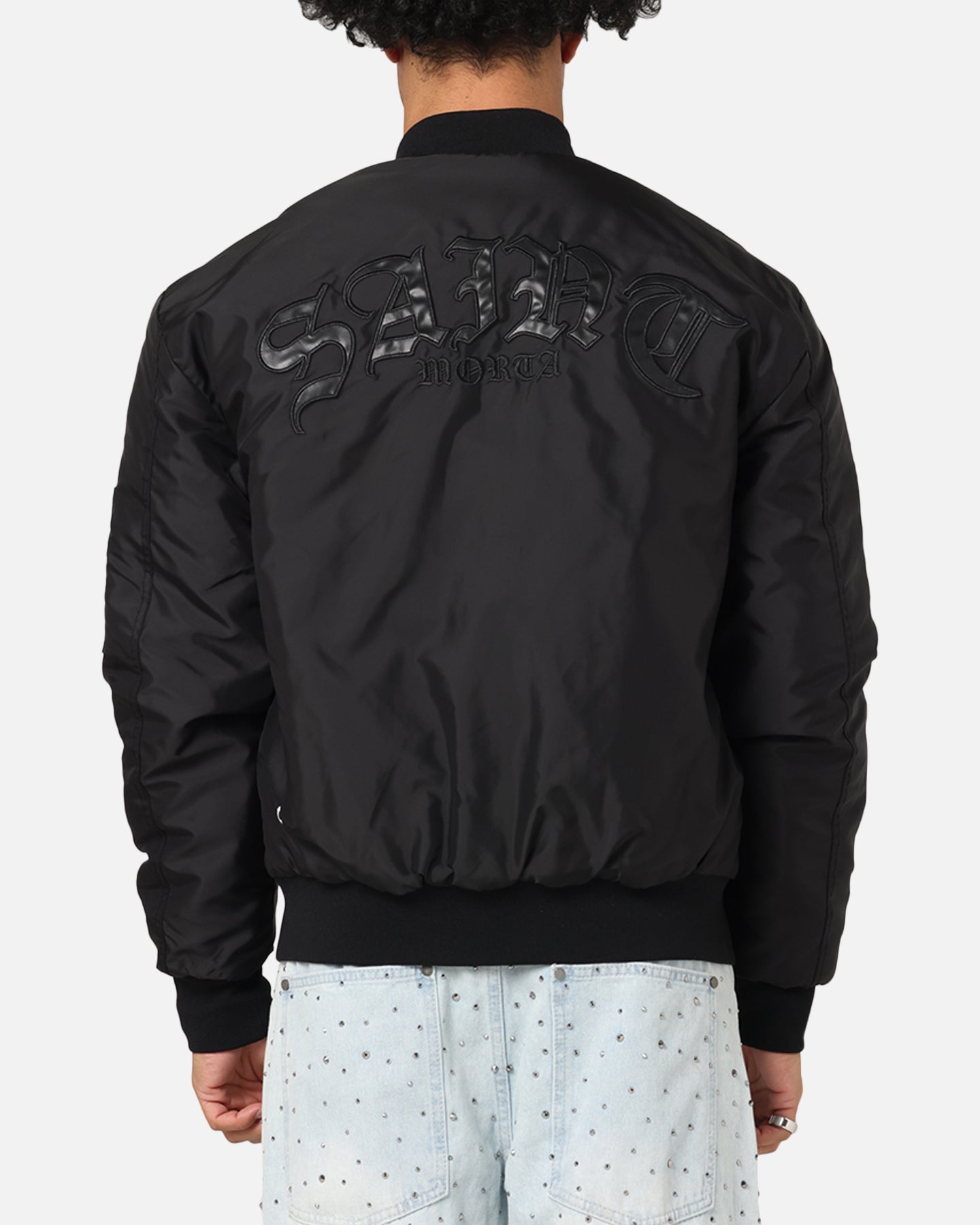 Saint Morta Gothic Noir Bomber Jacket Black | Culture Kings US
