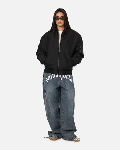 Saint Morta Gothic Noir Bomber Jacket Black