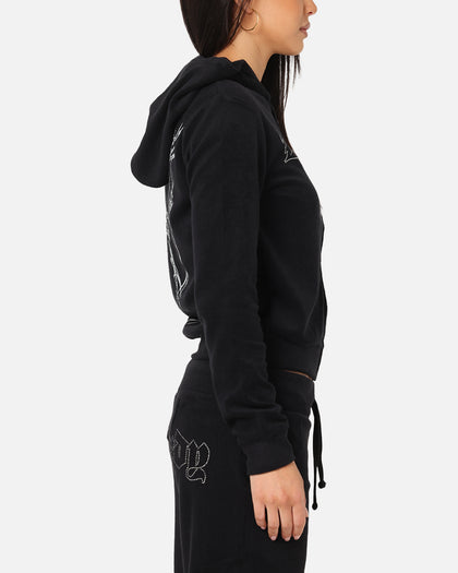 Ed Hardy Women's Raver Cropped Hoodie Black