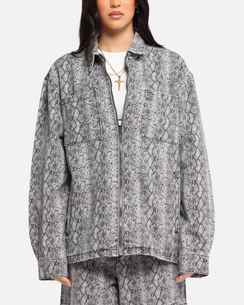 XXIII Snake Skin Jacket Black Snake Print | Culture Kings US