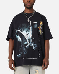73Studio X DC Batman Arkham Asylum Vintage T-Shirt Black Acidwash