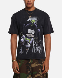 73Studio X South Park Mysterion Vintage T-Shirt Black Acidwash