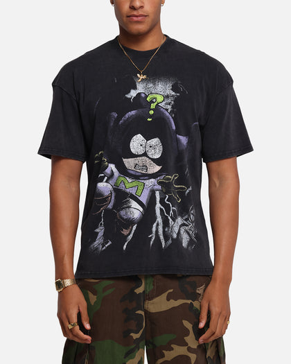 73Studio X South Park Mysterion Vintage T-Shirt Black Acidwash
