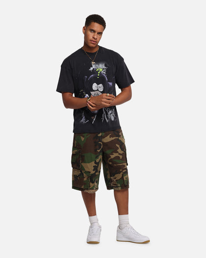 73Studio X South Park Mysterion Vintage T-Shirt Black Acidwash