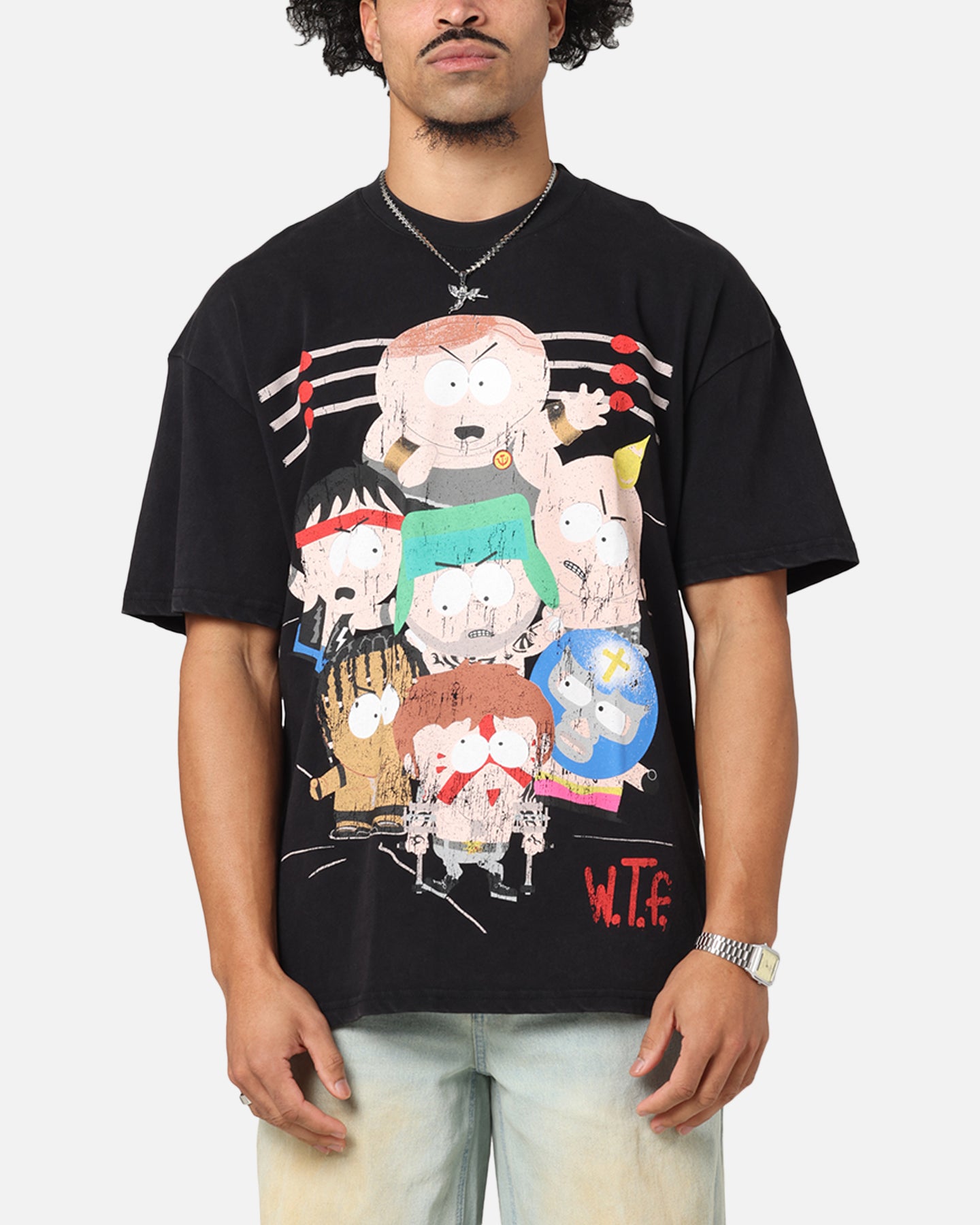 73Studio X South Park WTF Vintage T-Shirt Black Acidwash | Culture