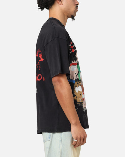 73Studio X South Park WTF Vintage T-Shirt Black Acidwash