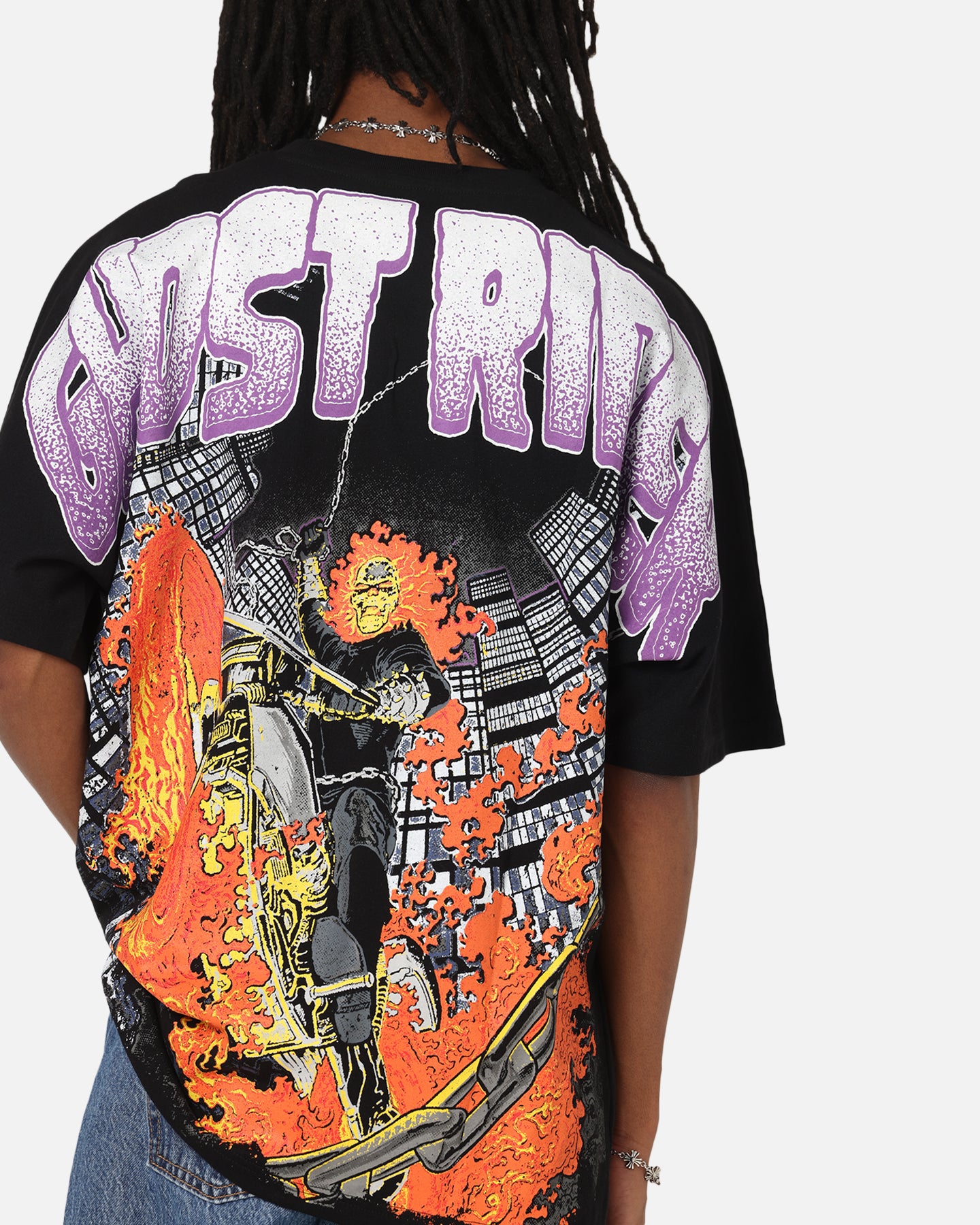 73Studio Marvel Ghost Rider All Over Print T-Shirt Black | Culture