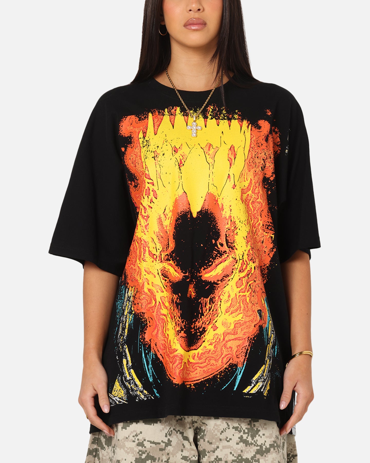 73Studio Marvel Ghost Rider All Over Print T-Shirt Black | Culture