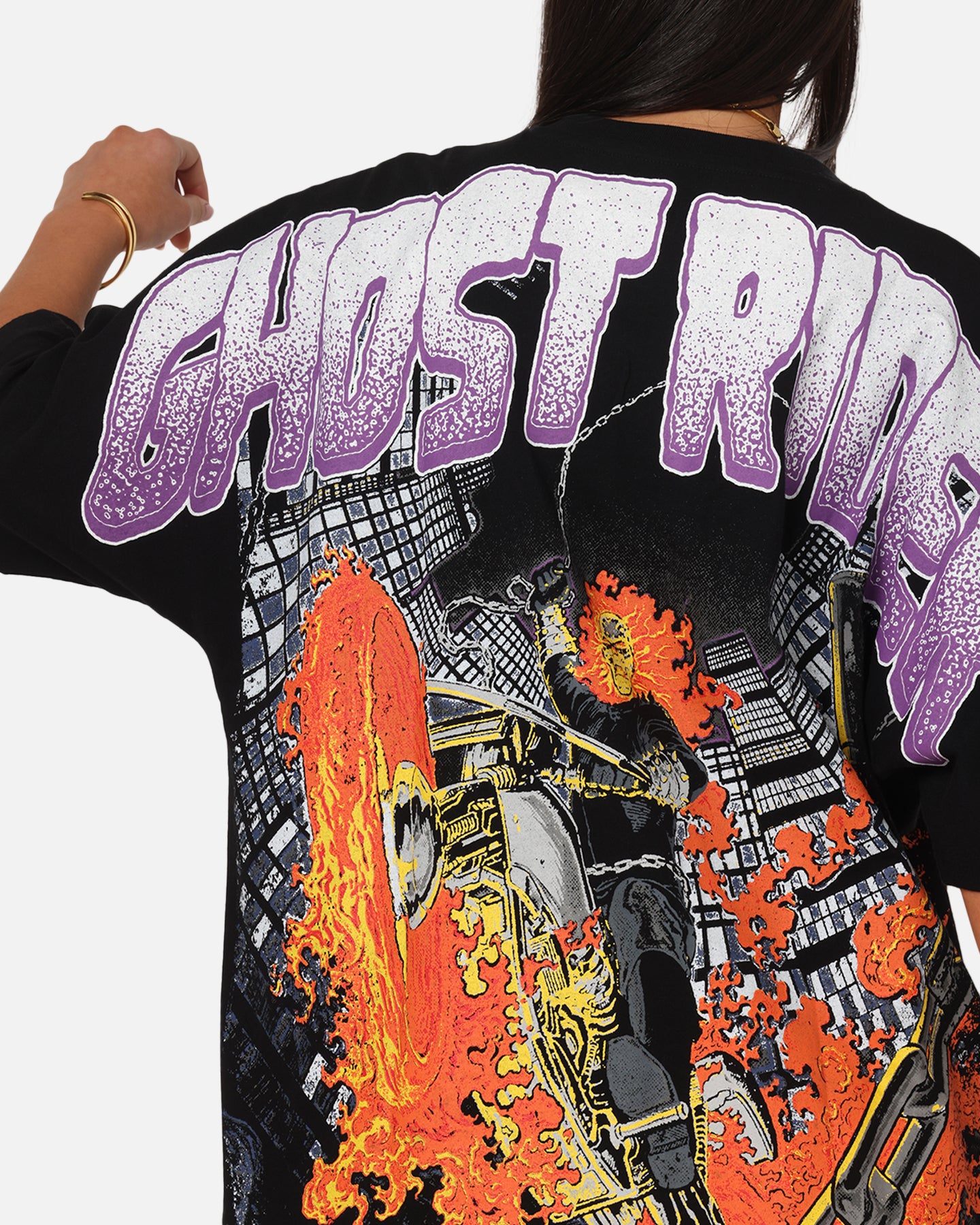 73Studio Marvel Ghost Rider All Over Print T-Shirt Black | Culture