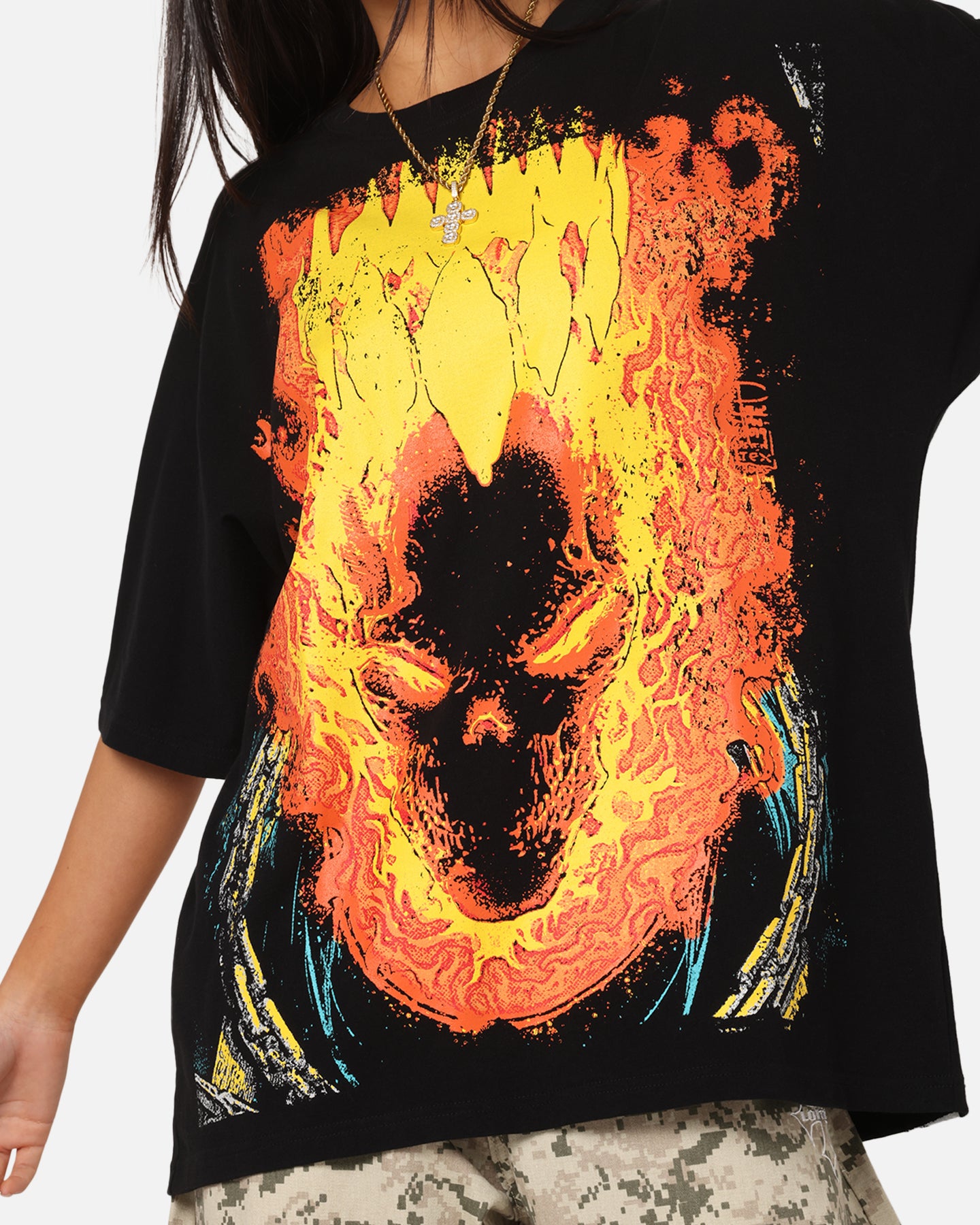 73Studio Marvel Ghost Rider All Over Print T-Shirt Black | Culture